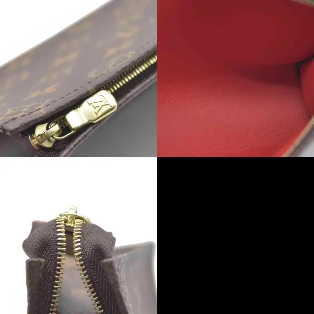 $885 Louis Vuitton Monogram Toiletry Pouch 19 Red RFID